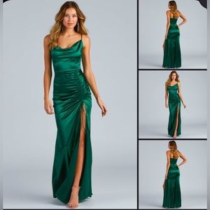 Sienna High-Slit Ruched Formal Dress